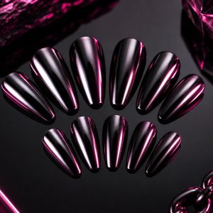 Press & Run Press-Ons — Noir Chrome