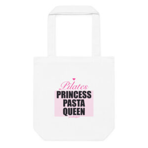 Pilates Princess Pasta Queen Cotton Tote
