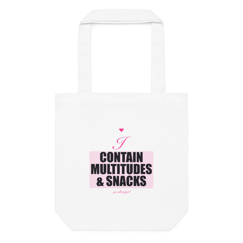I Contain Multitudes & Snacks Cotton Tote